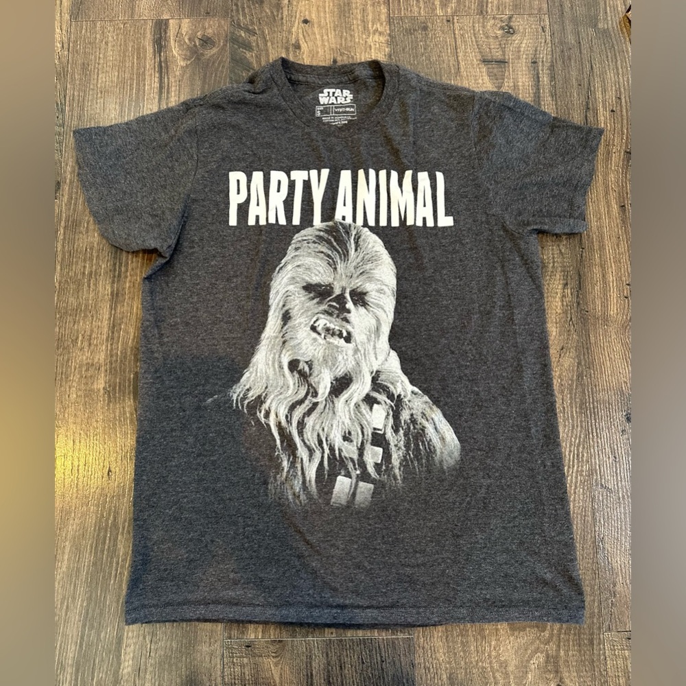 GUC Men's Star Wars Chewbacca Party Animal Graphic Tee Licensed  T-Shirt, Small